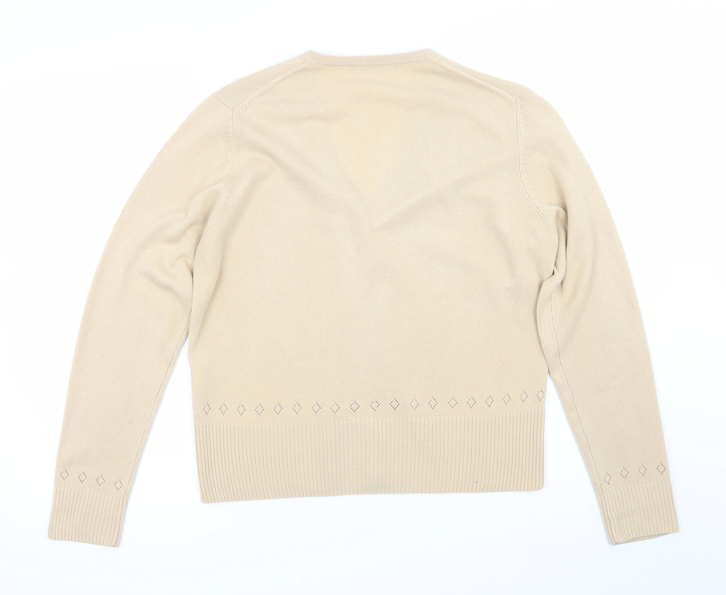 Marks and Spencer Womens Beige   Cardigan Jumper Size 14