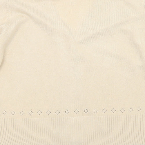 Marks and Spencer Womens Beige   Cardigan Jumper Size 14