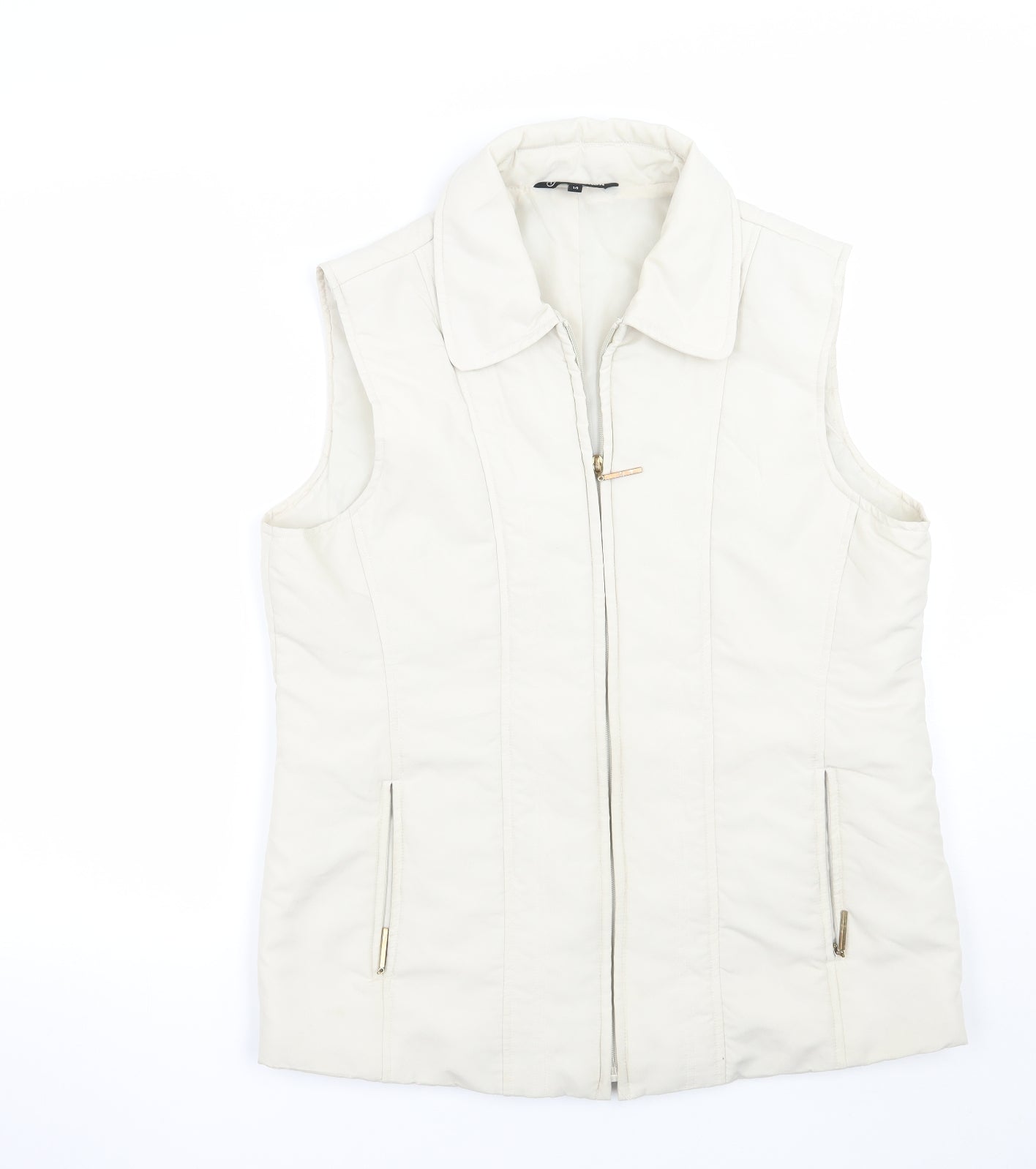 Collection Womens Ivory   Gilet Coat Size 14