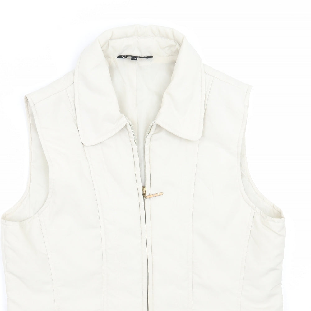 Collection Womens Ivory   Gilet Coat Size 14