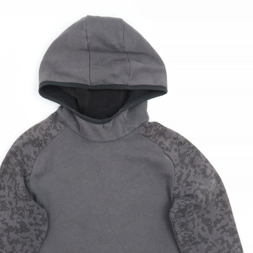 DECATHLON Girls Grey   Pullover Hoodie Size 10 Years