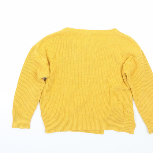 Matalan Girls Yellow   Pullover Jumper Size 6 Years