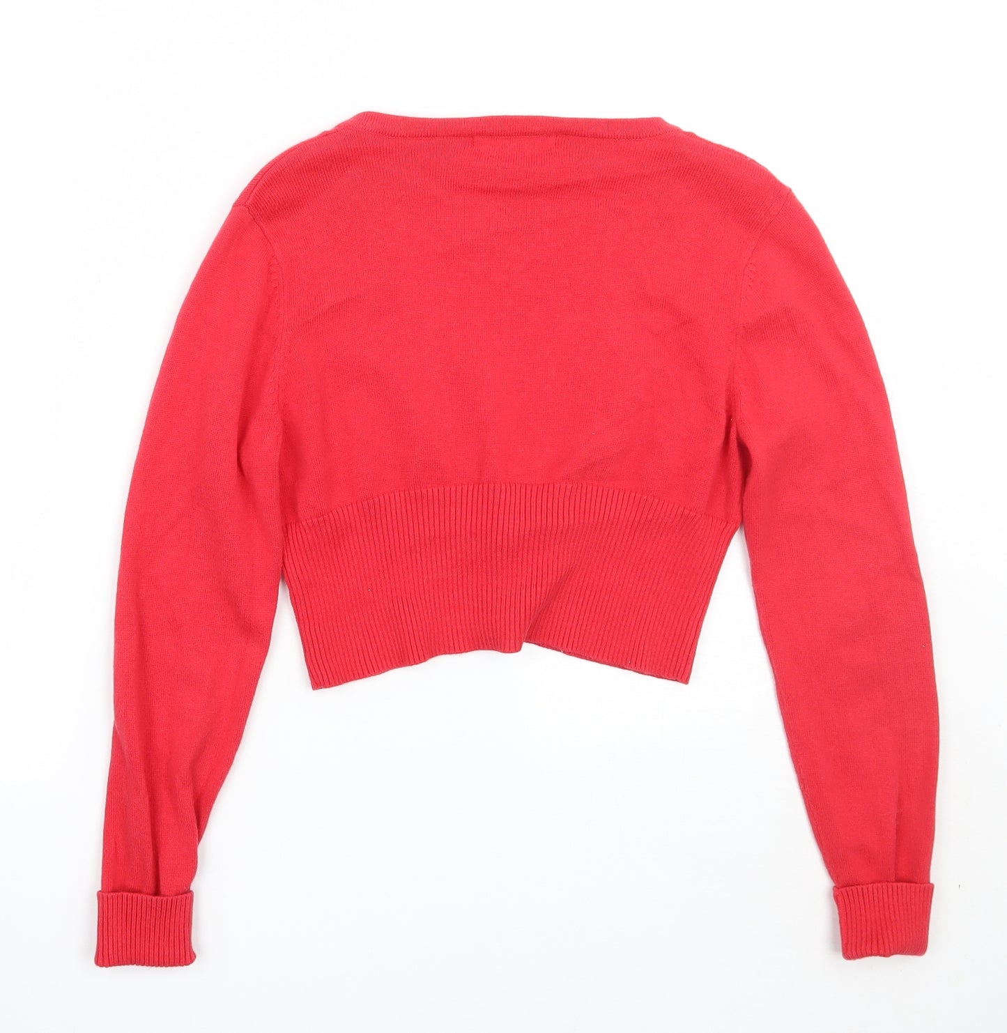 George Girls Red   Cardigan Jumper Size 6-7 Years