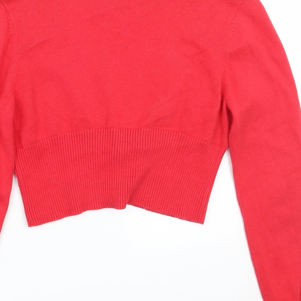 George Girls Red   Cardigan Jumper Size 6-7 Years