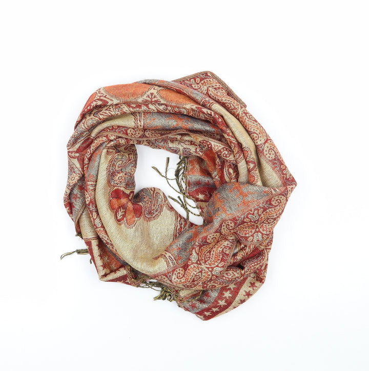 Preworn Womens Orange Scarf