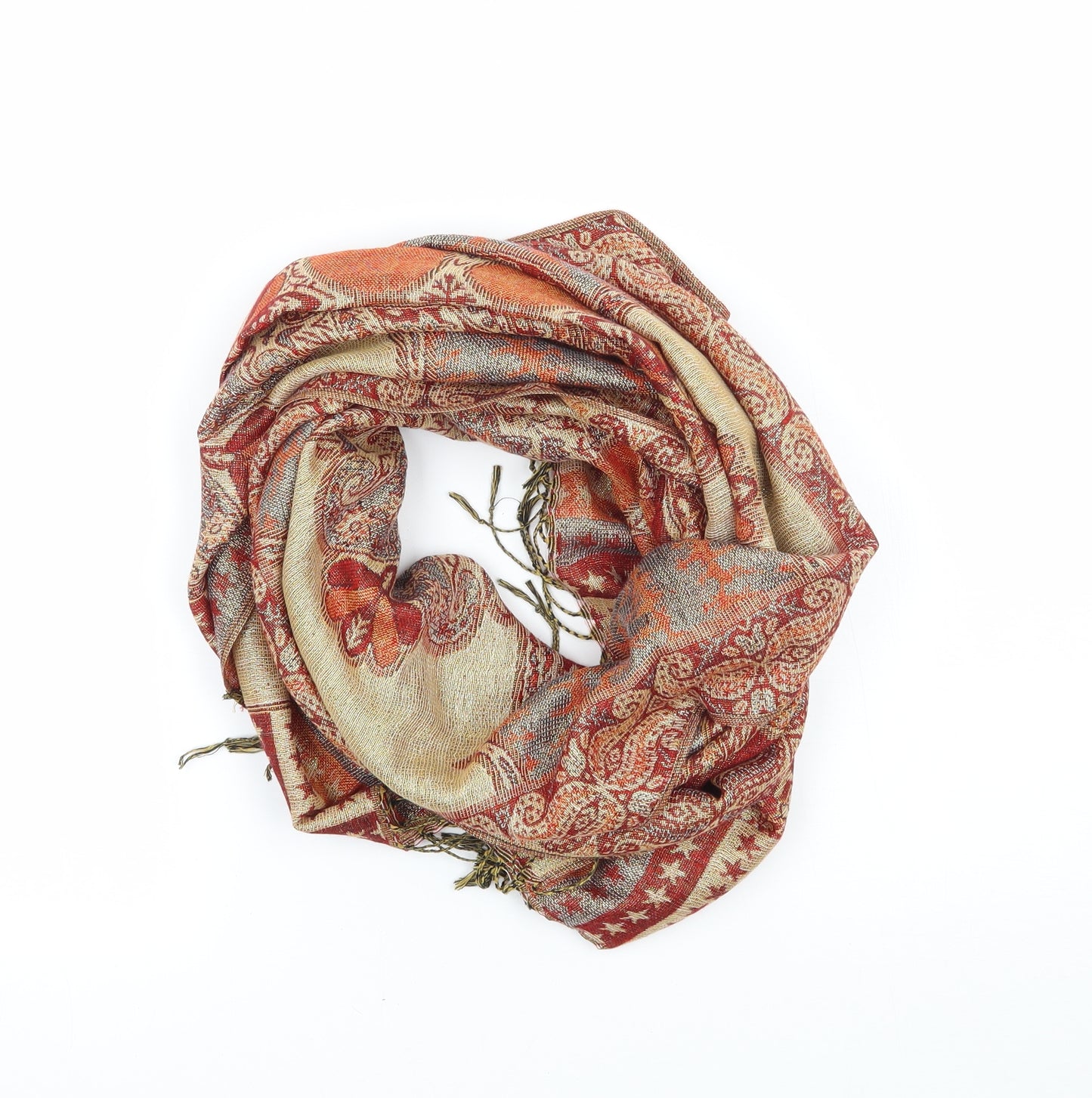 Preworn Womens Orange    Scarf