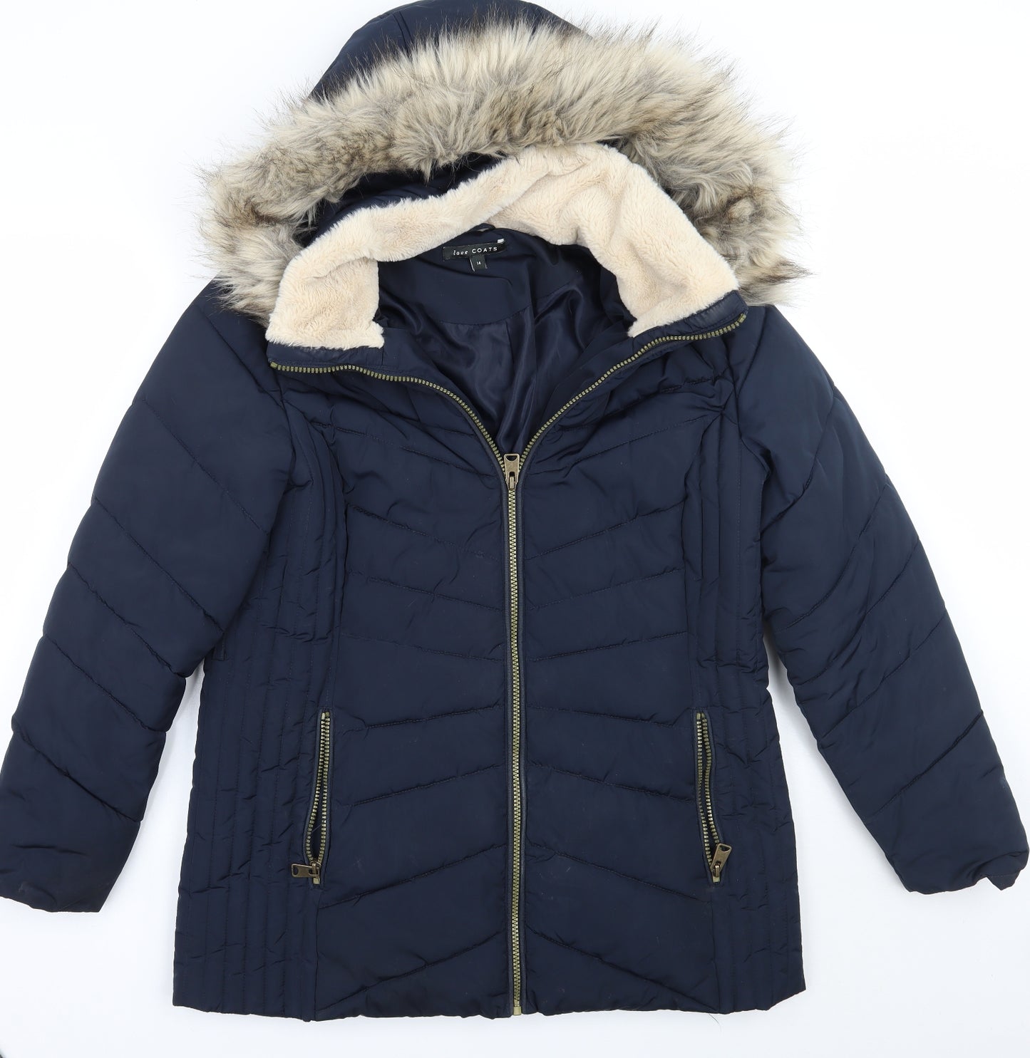love coats Womens Blue   Jacket Coat Size 14