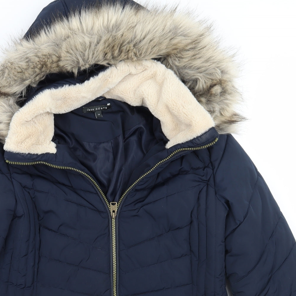 love coats Womens Blue   Jacket Coat Size 14