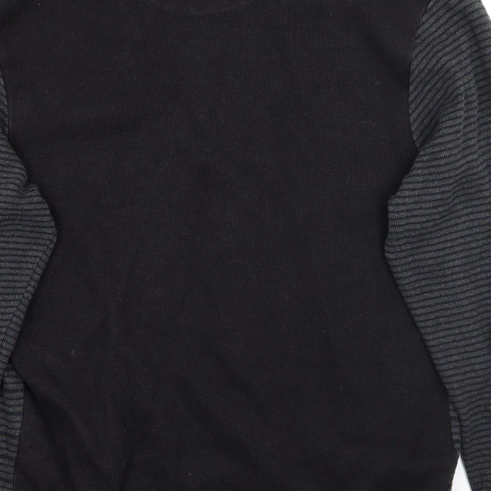 BHS Mens Grey Striped  Pullover Jumper Size L