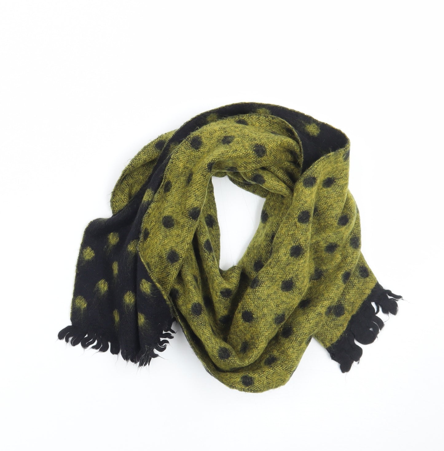 Preworn Womens Black Polka Dot   Scarf
