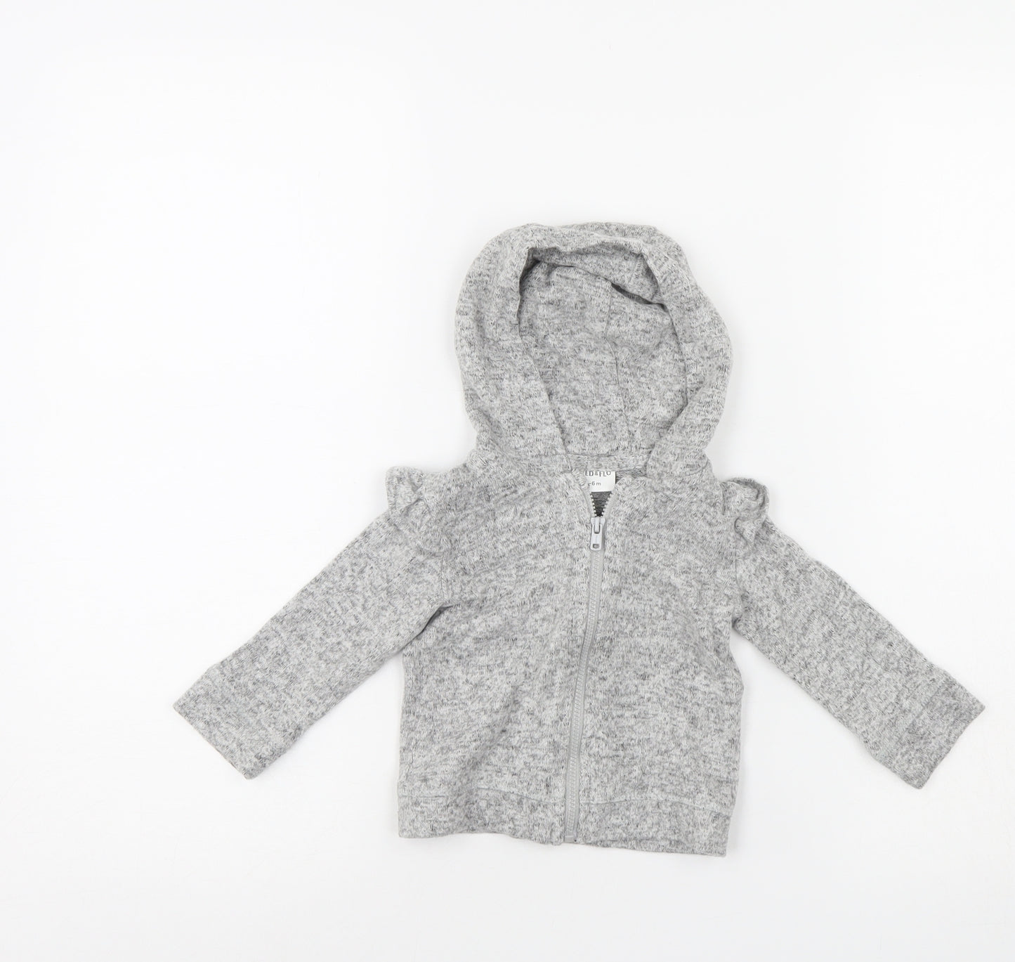 Fred & Flo  Grey   Full Zip Jumper Size 3-6 Months  - hoodie