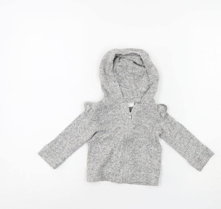 Fred & Flo  Grey   Full Zip Jumper Size 3-6 Months  - hoodie