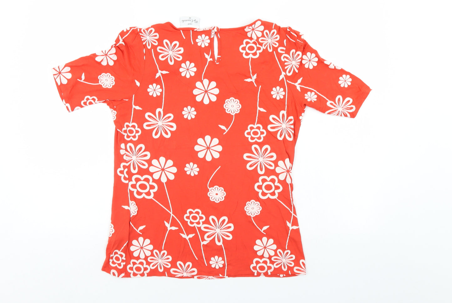 NEXT Womens Red Floral  Basic T-Shirt Size 12