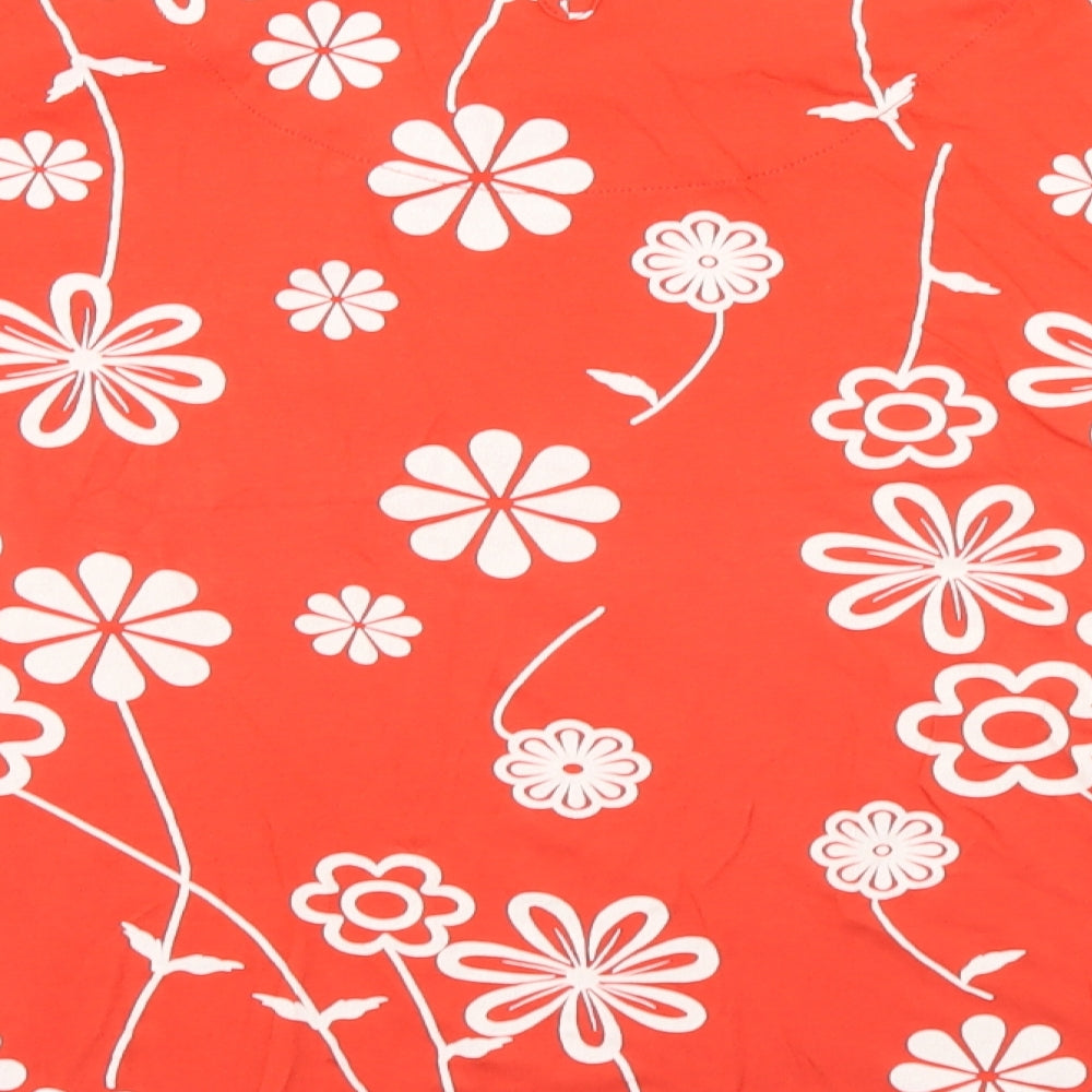 NEXT Womens Red Floral  Basic T-Shirt Size 12