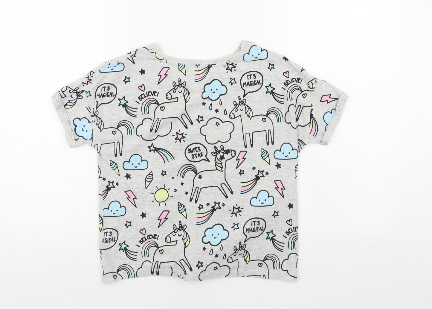 NEXT Girls Grey   Wrap Polo Size 9 Years