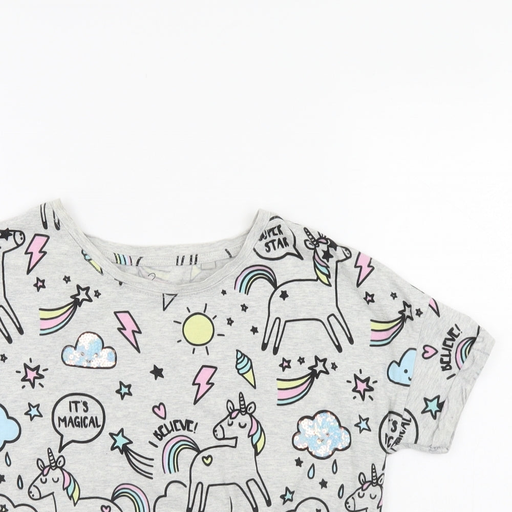 NEXT Girls Grey   Wrap Polo Size 9 Years