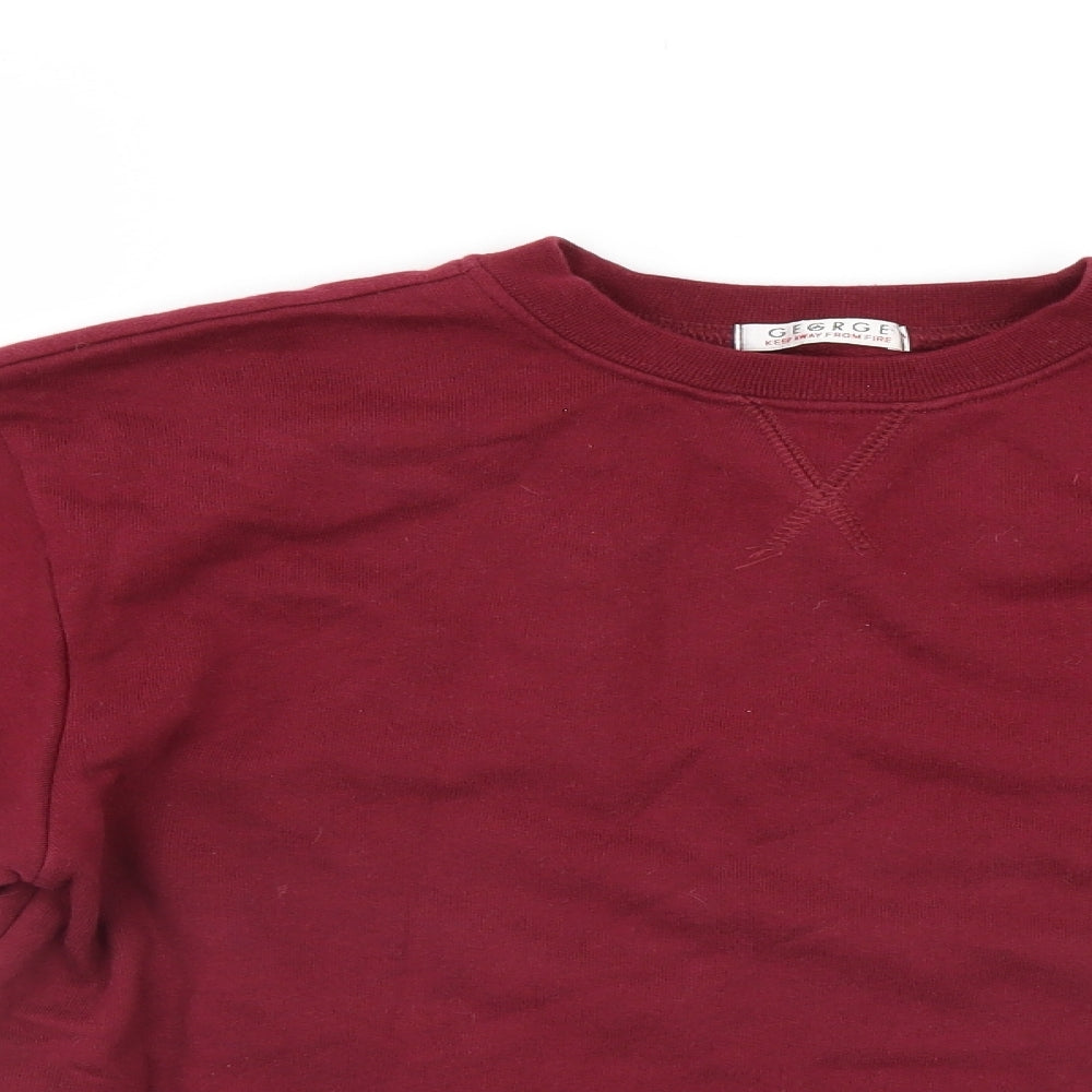 George Boys Red   Pullover Sweatshirt Size 11-12 Years