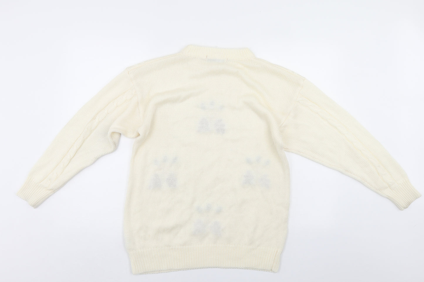Berkertex Womens Ivory Floral  Pullover Jumper Size 12