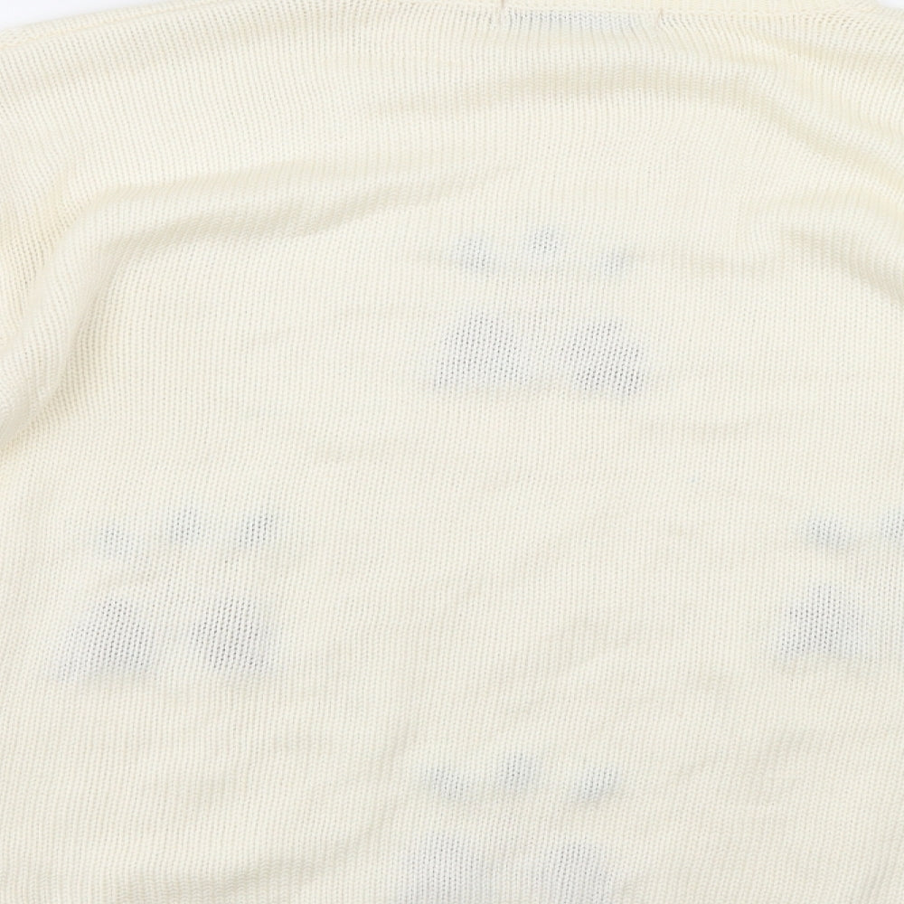 Berkertex Womens Ivory Floral  Pullover Jumper Size 12