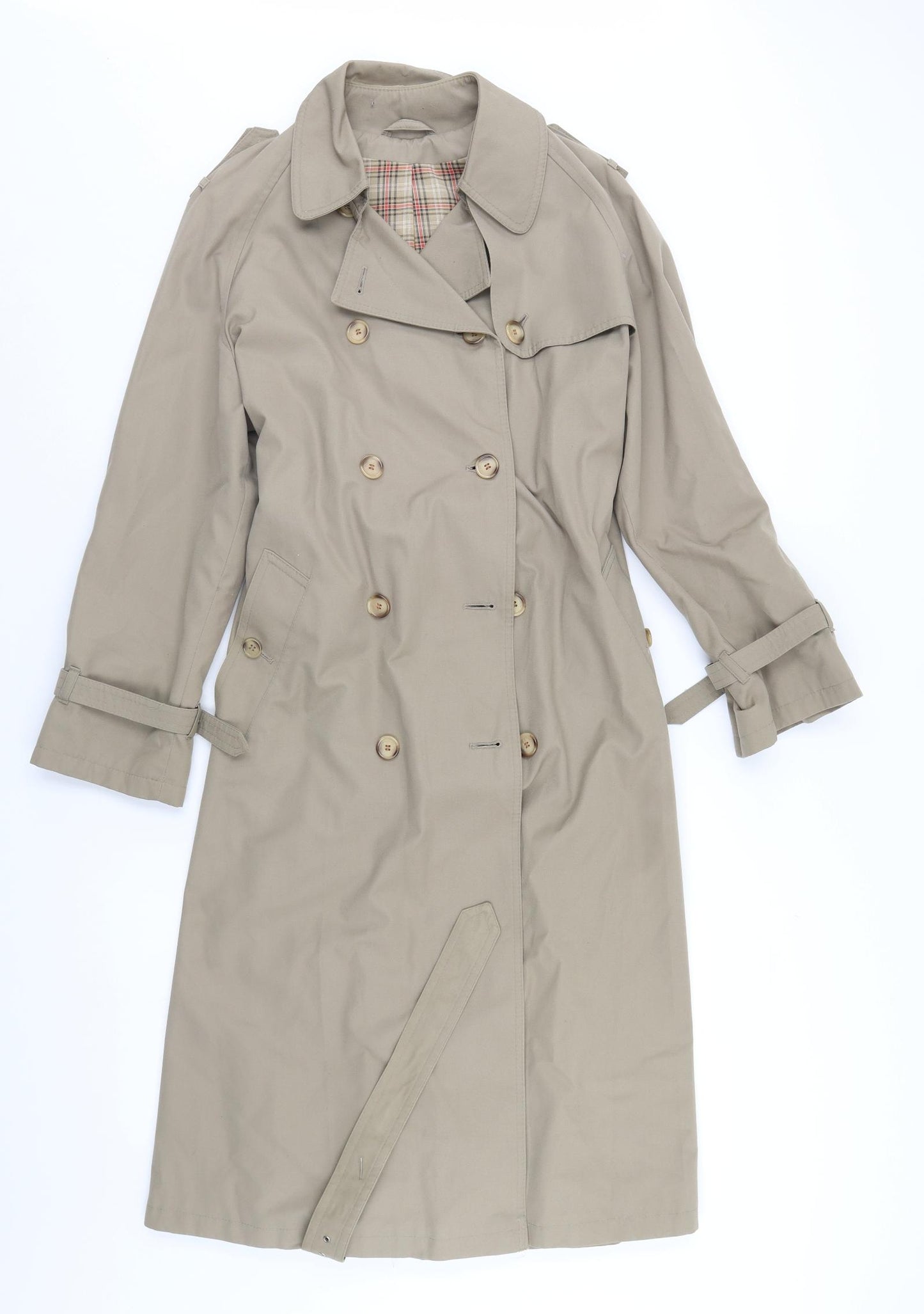 ST Michael Womens Ivory   Trench Coat Coat Size 12