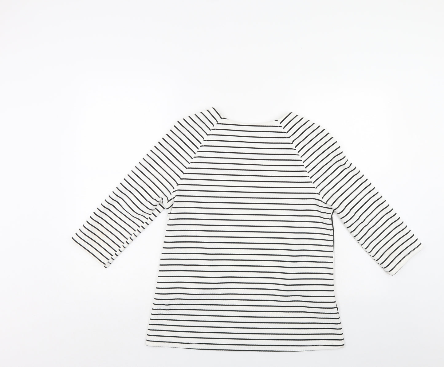 Warehouse Womens White Striped  Tunic Jumper Size 14