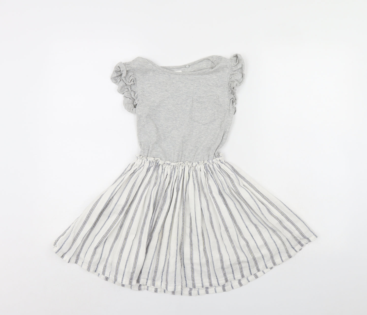 NEXT Girls Multicoloured Striped  T-Shirt Dress  Size 7 Years