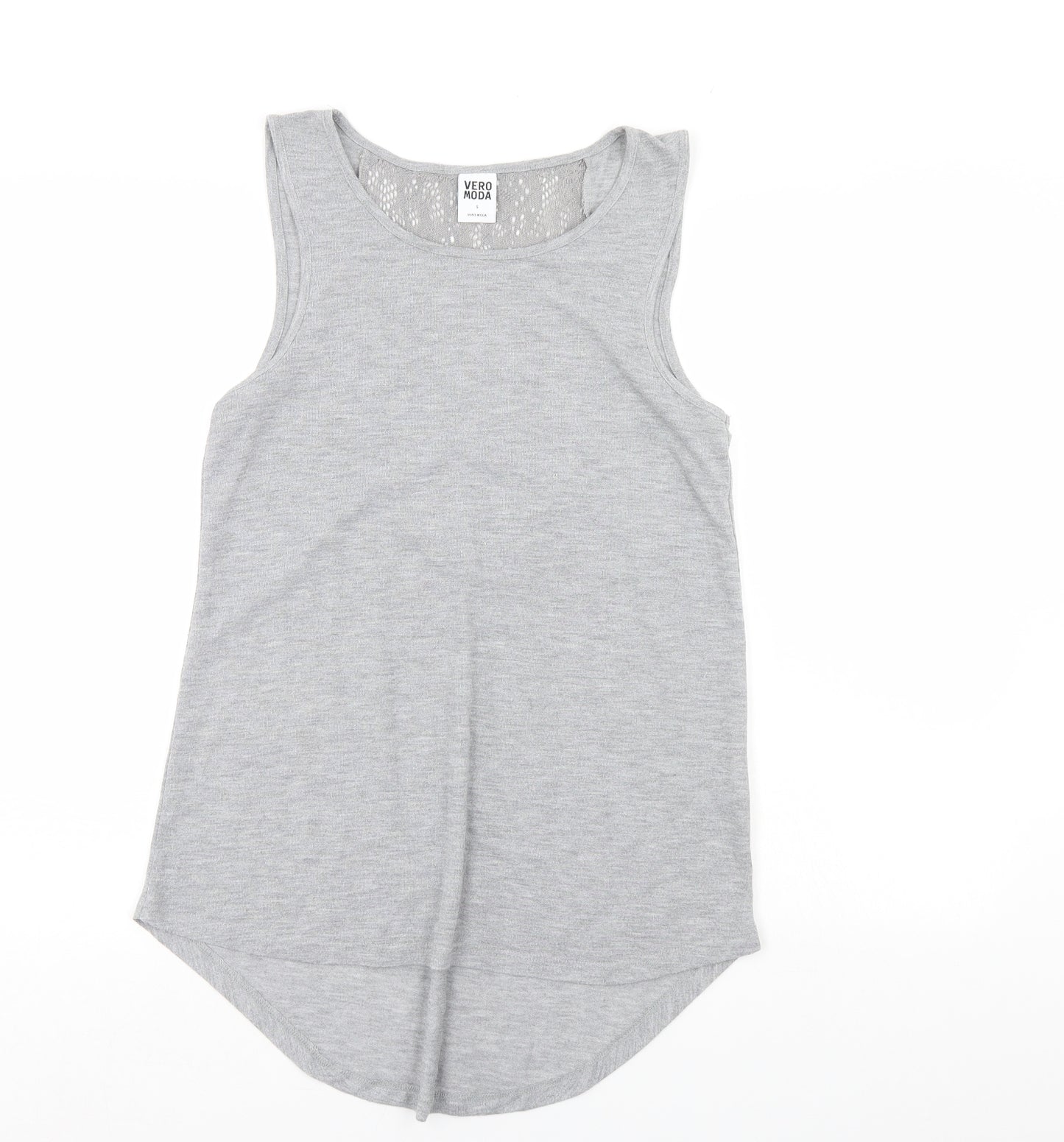 VERO MODA Womens Grey   Basic Tank Size S
