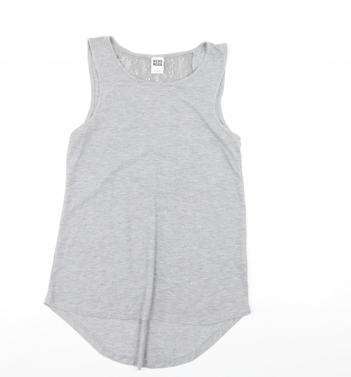 VERO MODA Womens Grey   Basic Tank Size S