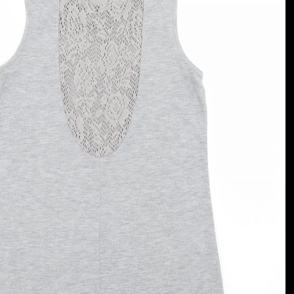 VERO MODA Womens Grey   Basic Tank Size S