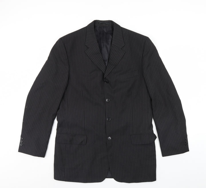NEXT Mens Black Striped Jacket Suit Jacket