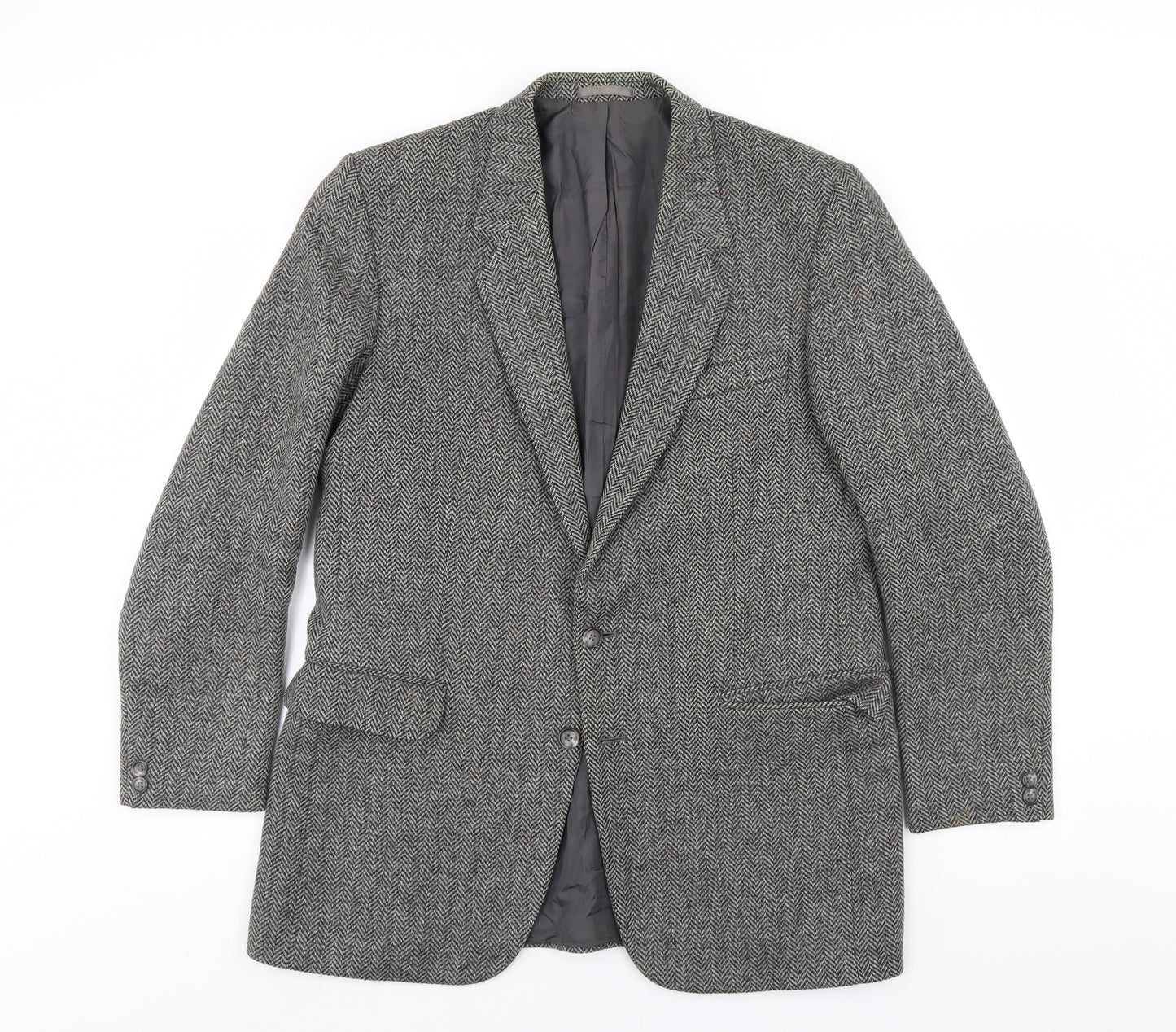 St Bernard Mens Grey Houndstooth Tweed 3 Piece Suit Jacket
