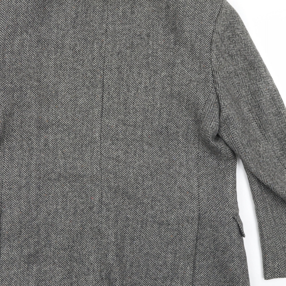 St Bernard Mens Grey Houndstooth Tweed 3 Piece Suit Jacket