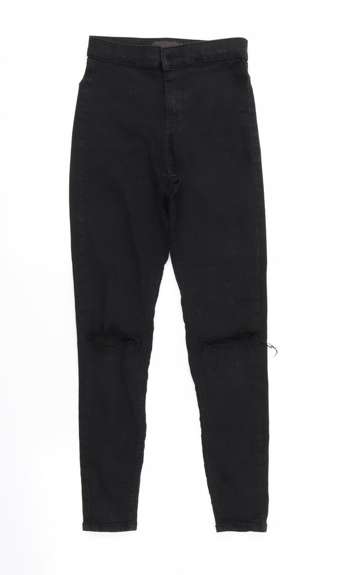 Preworn Mens Black Straight Jeans Size S L30 in