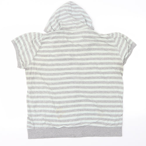 Preworn Womens Multicoloured Striped  Full Zip Hoodie