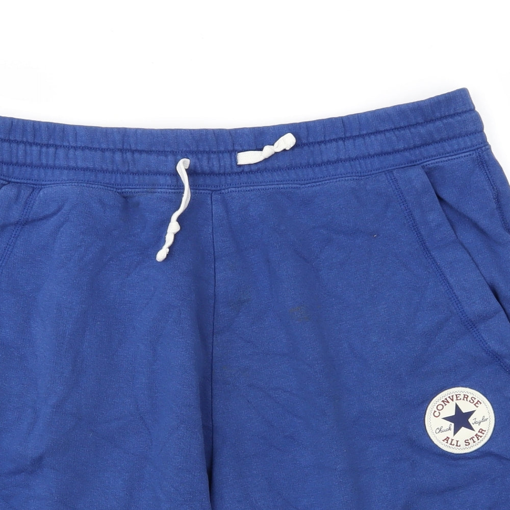 Converse Mens Blue   Sweat Shorts Size M - Converse