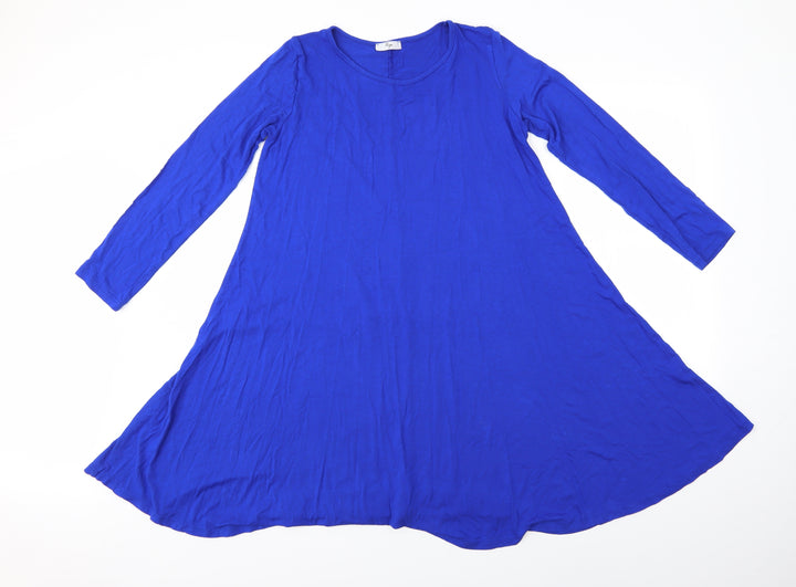 Be You Womens Blue   T-Shirt Dress