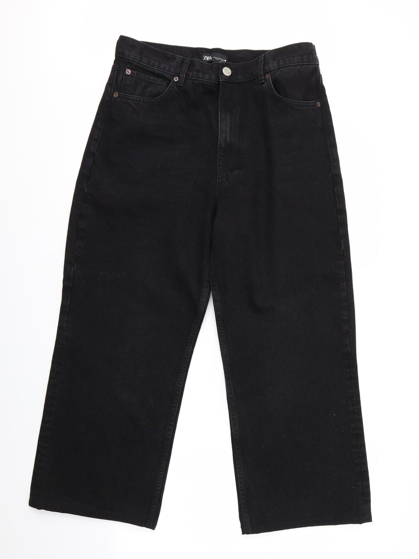 Zara Womens Black   Wide-Leg Jeans Size 32 in L30 in
