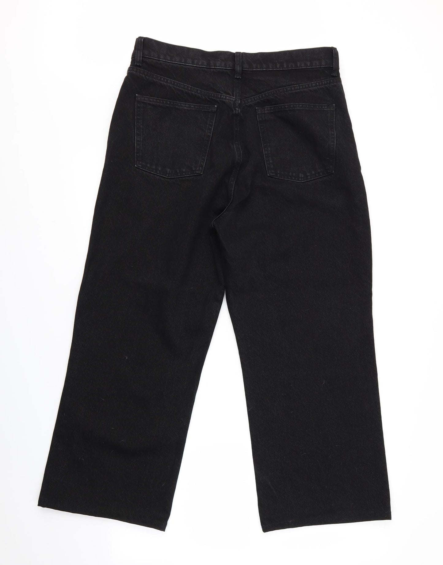 Zara Womens Black   Wide-Leg Jeans Size 32 in L30 in