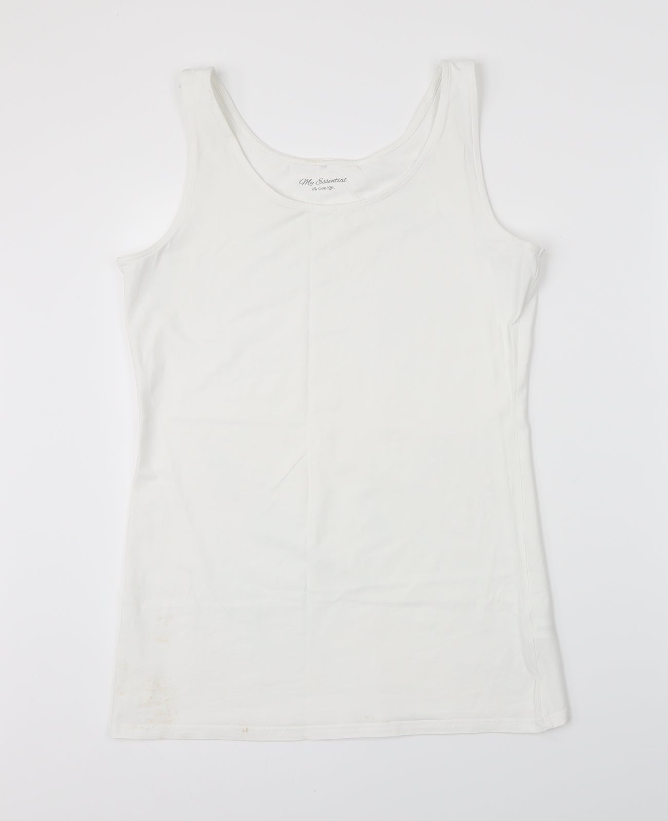Goerge Womens White   Basic Tank Size 16