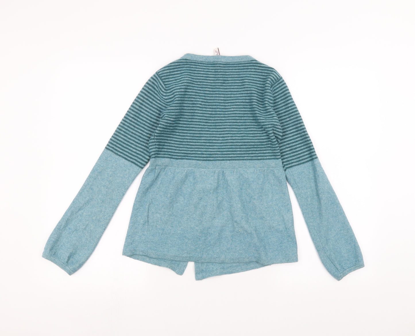 White Stuff Womens Blue Striped  Cardigan Jumper Size 10