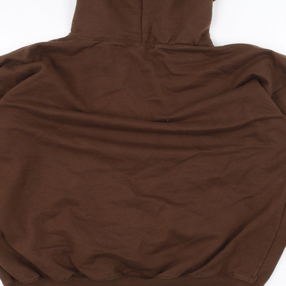 PRETTYLITTLETHING Womens Brown   Pullover Hoodie Size M