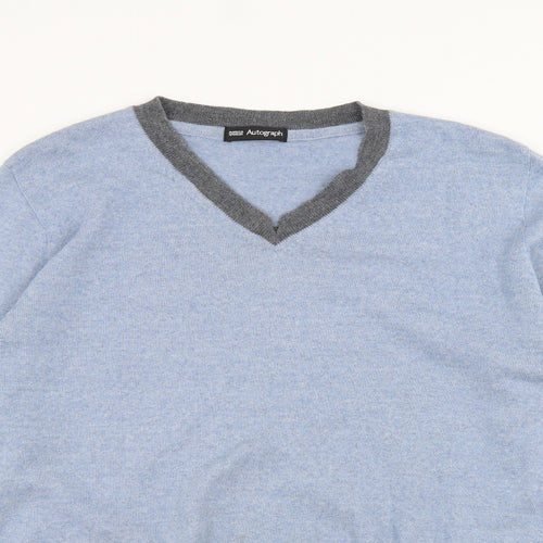 Marks and Spencer Mens Blue   Pullover Jumper Size L