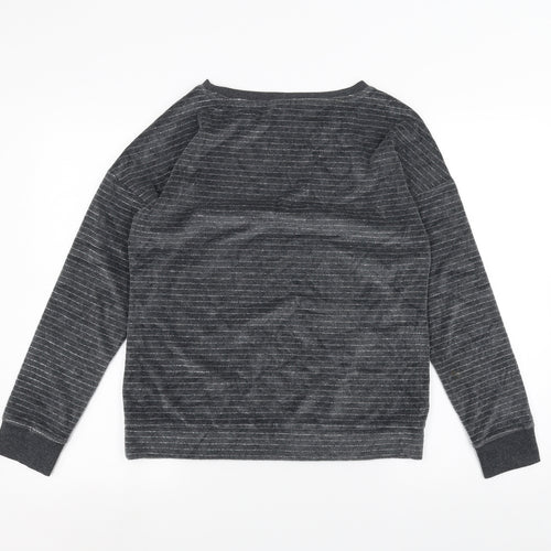Marks and Spencer Womens Black Striped  Pullover Jumper Size 10