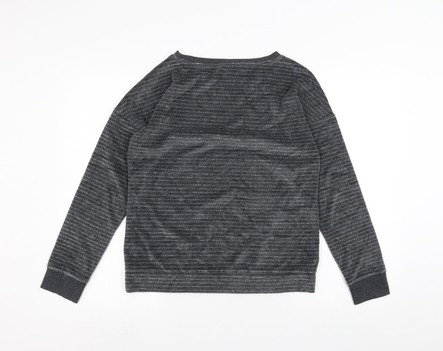 Marks and Spencer Womens Black Striped  Pullover Jumper Size 10