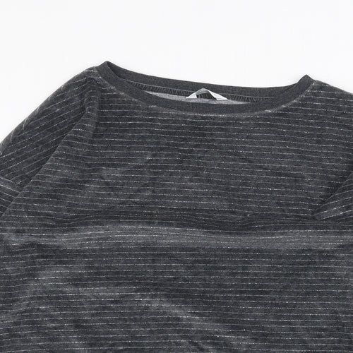 Marks and Spencer Womens Black Striped  Pullover Jumper Size 10