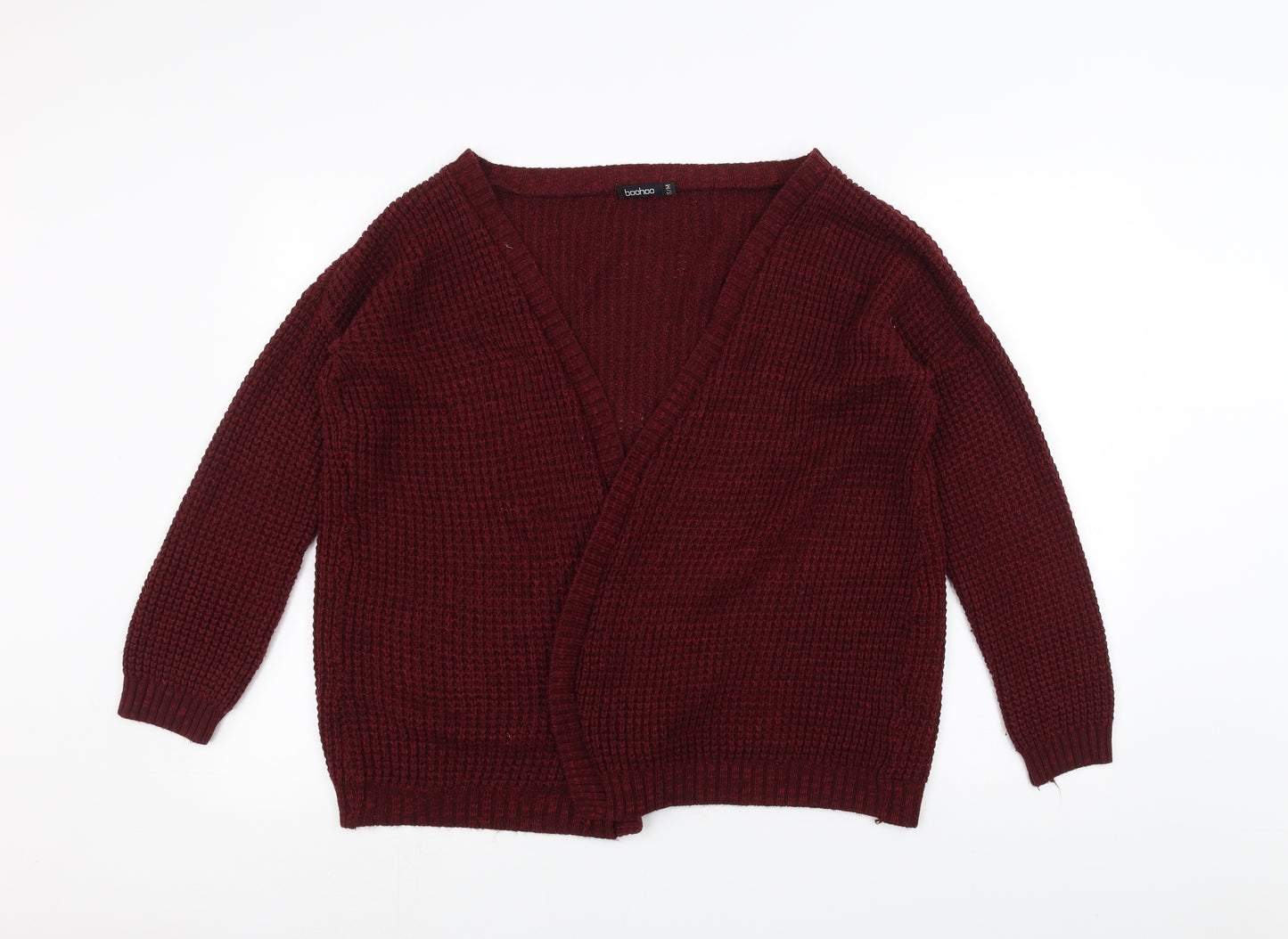 Boohoo Womens Red   Cardigan Jumper Size M