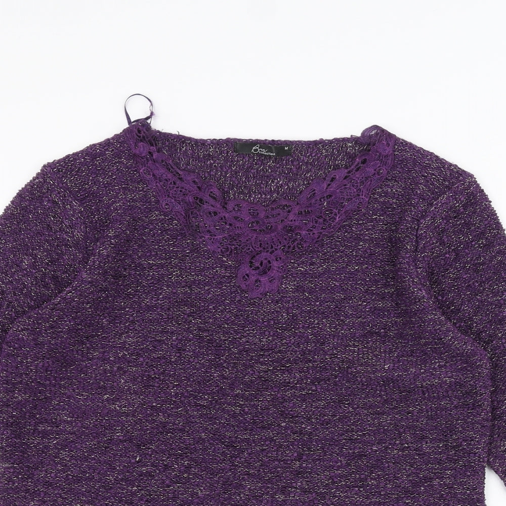 BM Womens Purple   Pullover Jumper Size M