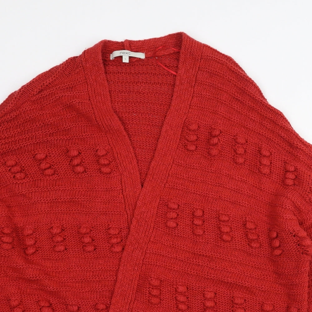 NEXT Womens Red   Cardigan Jumper Size L