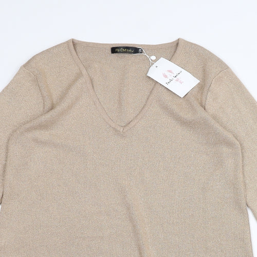 FLAM Mode Womens Brown   Pullover Jumper Size M