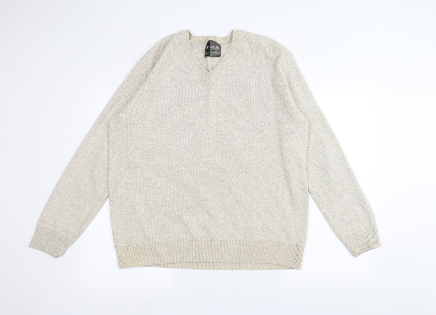 Kurt Muller Mens White   Pullover Jumper Size XL
